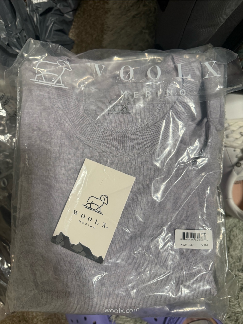 Woolx Merino Sweater in Light Lavender